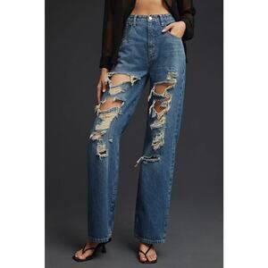 Anthropologie Pilcro The Joey High Rise Straight Jeans Size 27